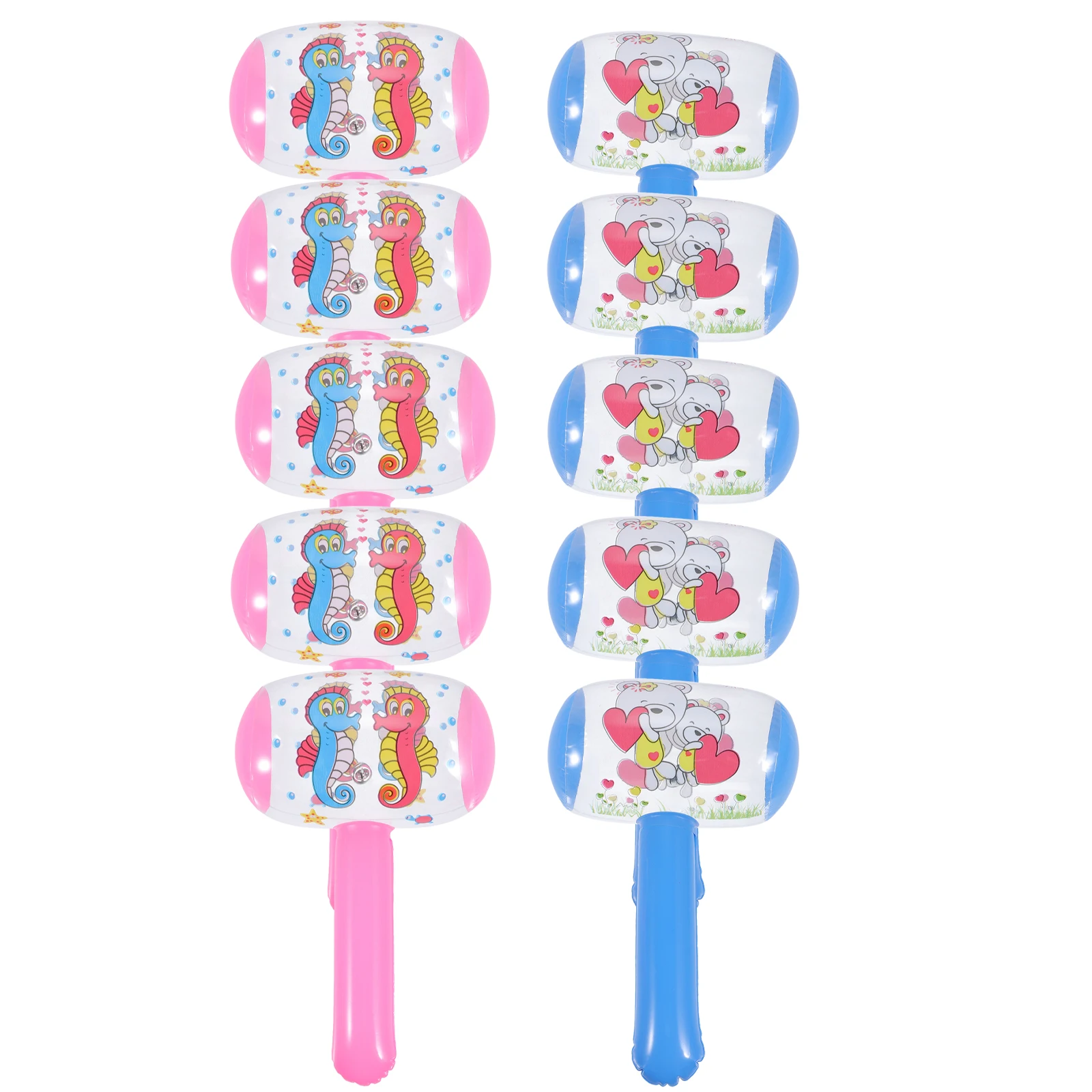 

12 Pcs Hammer Toys Large Hard Handle PVC Kids Pool Party Favors Halloween Kids Toy Hammer Masquerade Safe Fun Play
