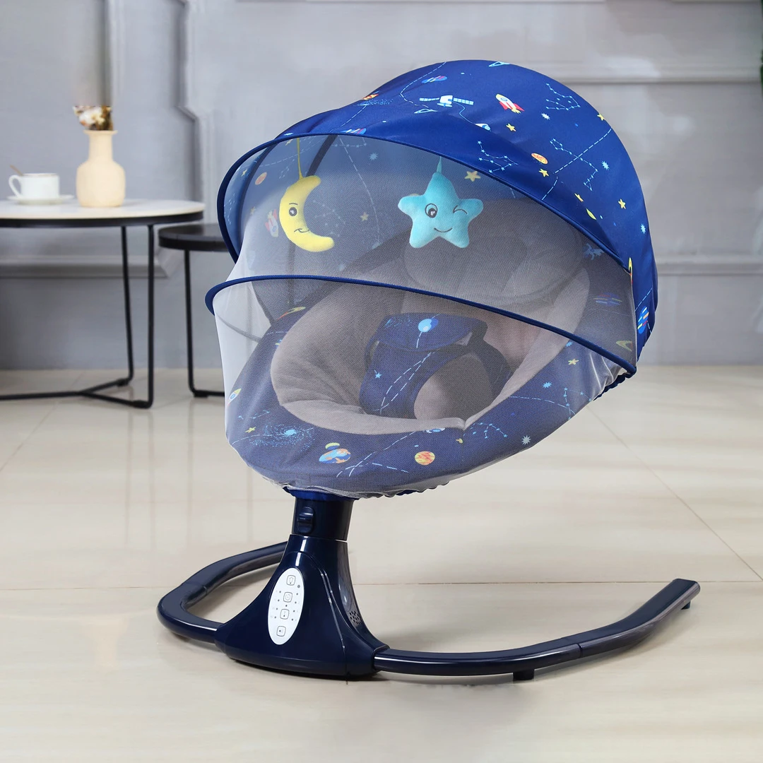 

Electric Baby Rocking Chair Washable BT Infant Rocking Swing Dining Baby Cradle Babies Swing Chair Electric Baby Couch