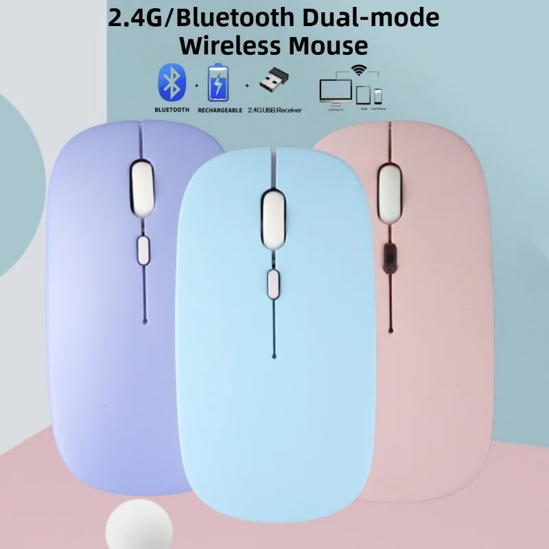 

K1 Silent Wireless Mouse 2.4G BT5.2 Ergonomic Rechargeable Type-c Mice LED Optical Backlit USB Mice Computer Mouse for PC Laptop