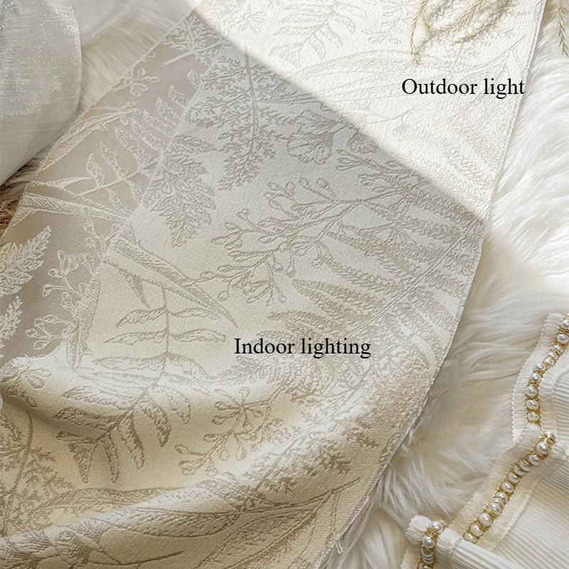 

Blackout luxury Custom Size Curtains for Living dining room bedroom Modern Simple American Style Two-sided Chenille Jacquard
