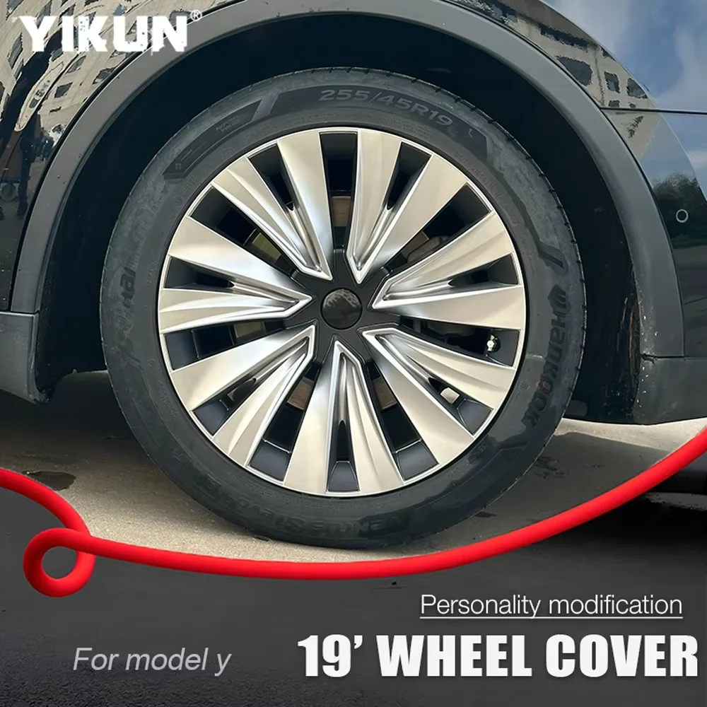 

19 Inch 4PCS Wheel Cover for Tesla Model Y Performance Replacement Automobile Hub Cap Full Rim Car Accessories hubcaps 2023 2024