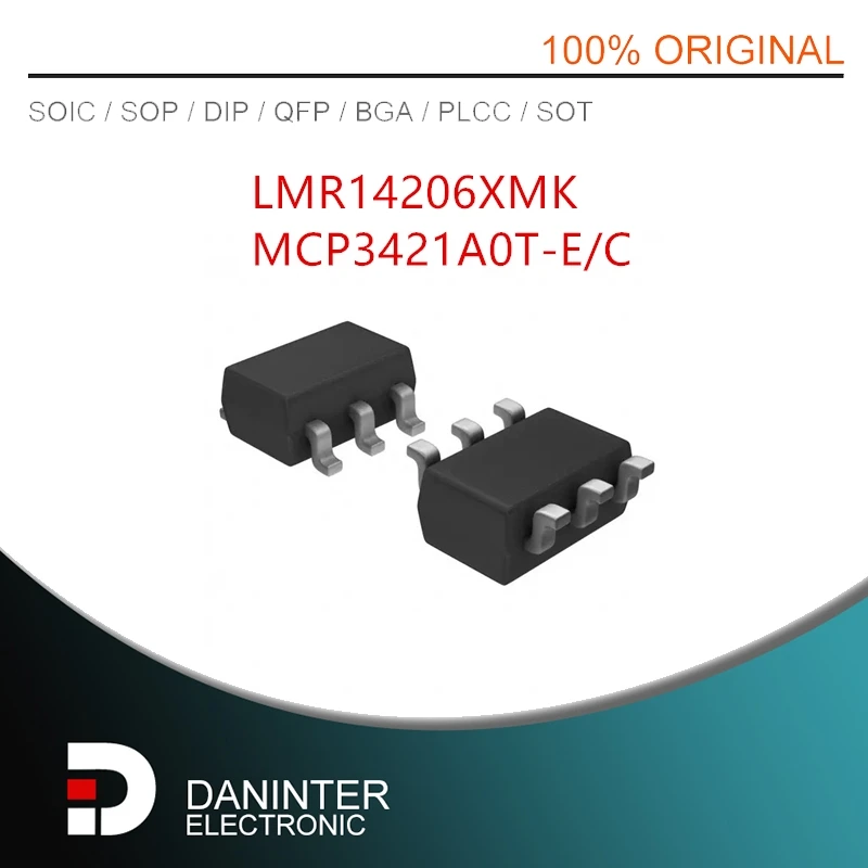 10Pcs/Lot  LMR142006X6XMK LMR14206  MCP3421A0T-E/CH MCP3421 MCP3421A SOT-23-6