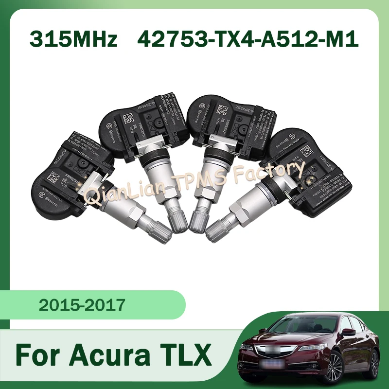 

1/4 шт. 315 МГц 42753-TX4-A512-M1 датчики TPMS для Acura TLX ILX RDX MDX система контроля давления в шинах 42753-TX4-A51