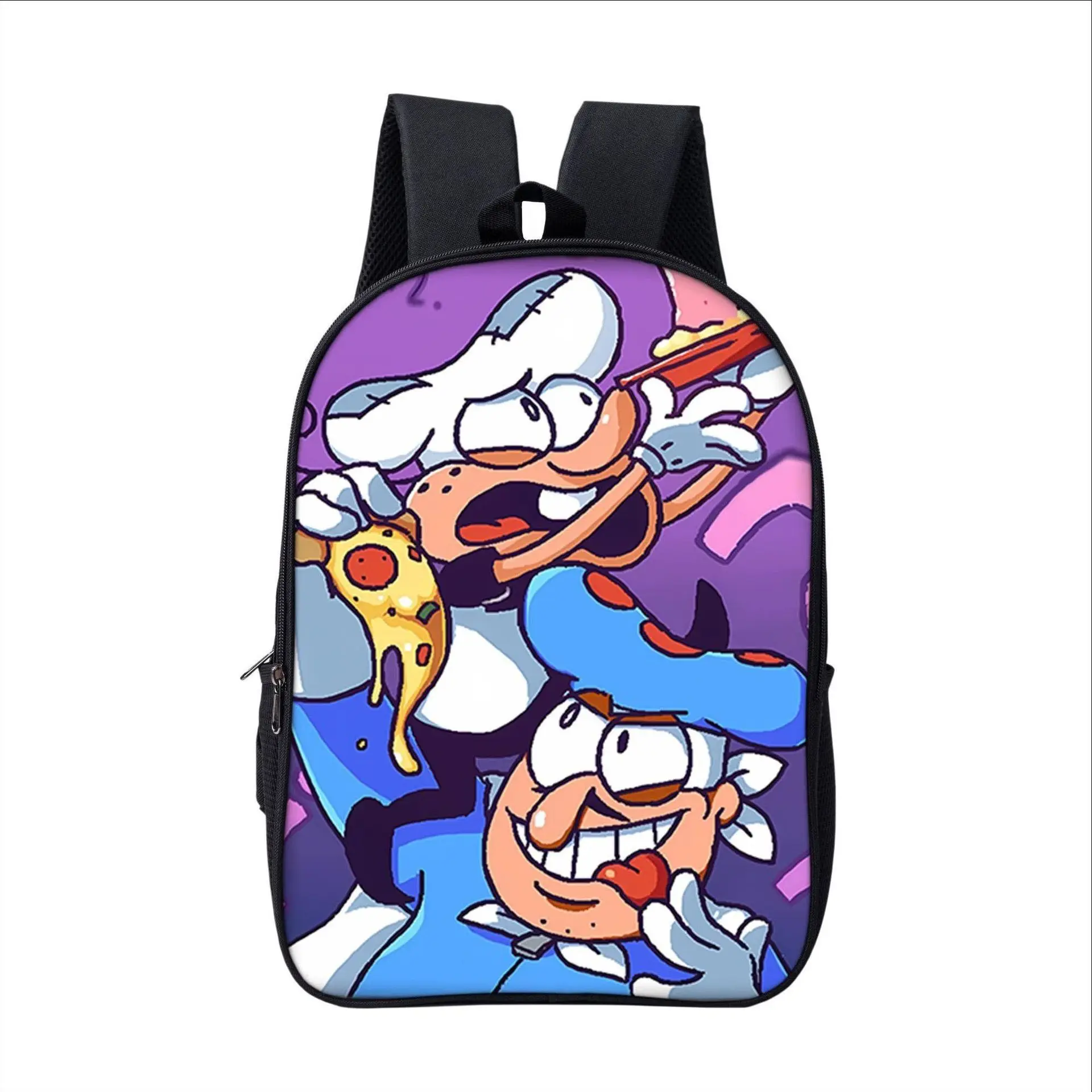 Pizza Tower Student Backpack DIY Printed Personalized Versatile Double layer Backpack Casual Backpack