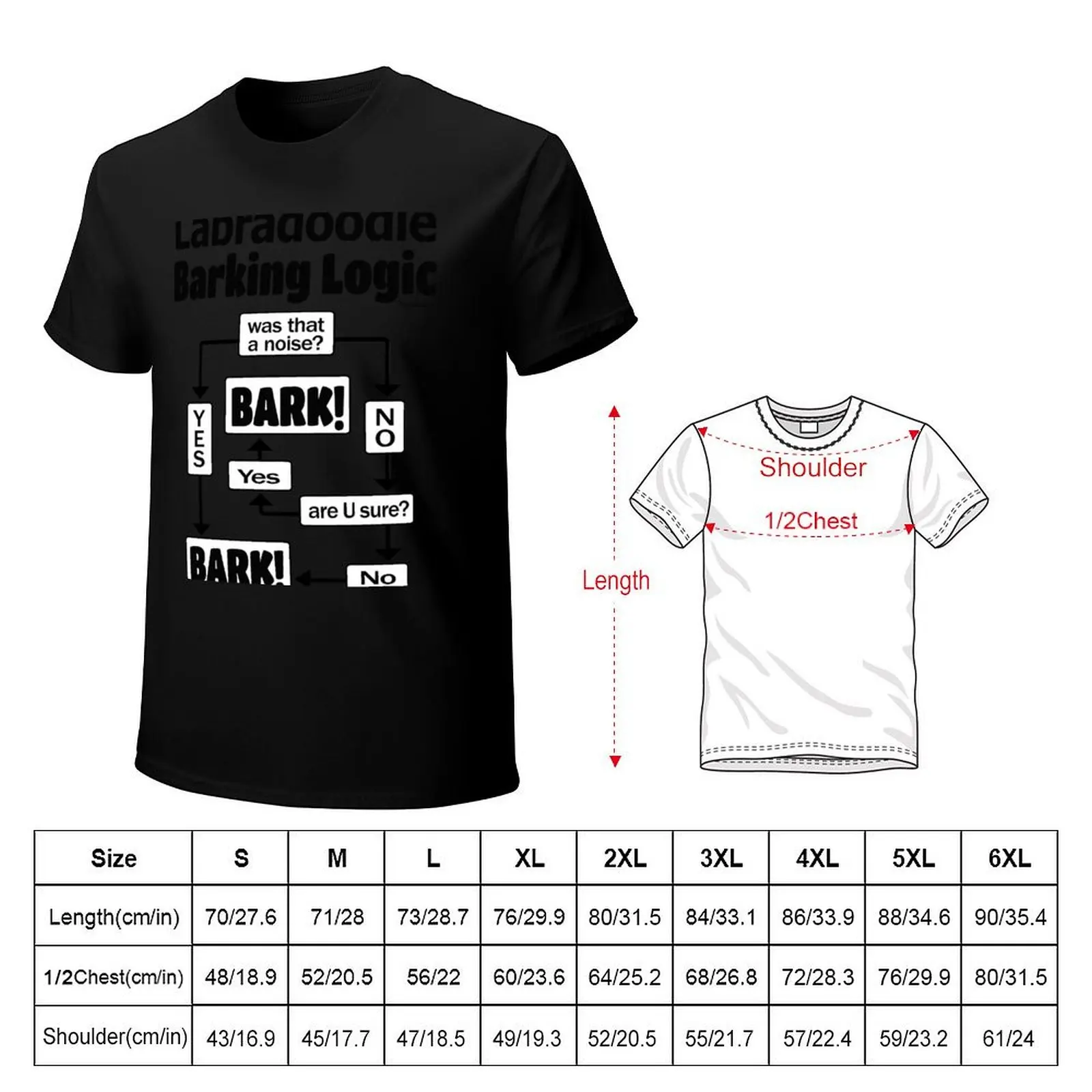 Labradoodle Barking Logic T-Shirt man graphic t shirt T-Shirt