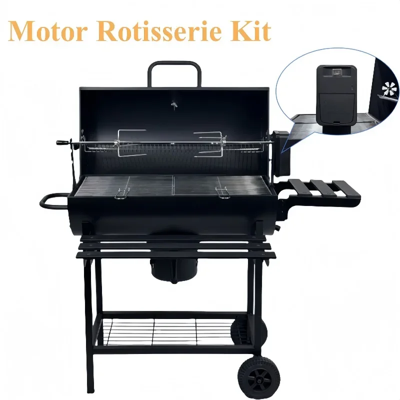 Outdoor Kitchen Barbeque Barbecue Large Heavy Duty Trolley Grill Barrel Charcoal Grill BBQ Smoker with Lid