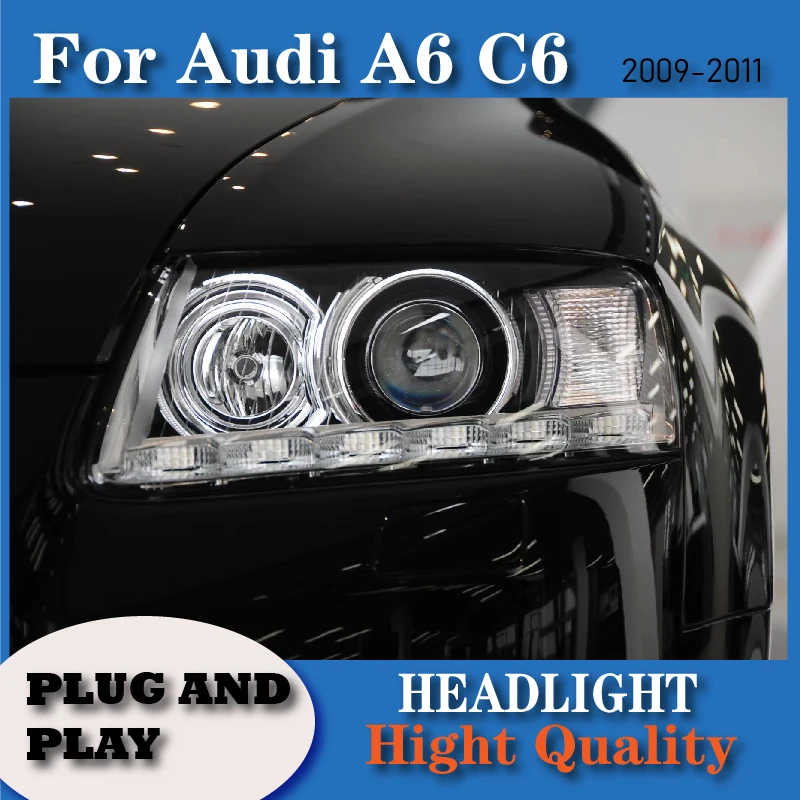 Head Lamp for Audi A6 C6 Xenon Headlight Fit to 2019-2011 Car Front Light Hight Quality Plug and Play 