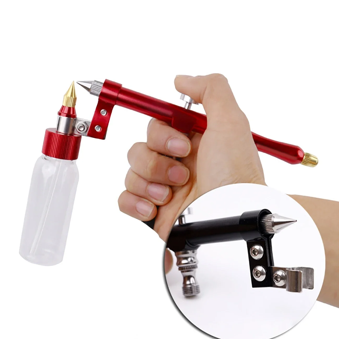 Spray Gun Split Snap-on Disposable Airbrush Model Spray Paint Coloring Tool Set For 4mm Inner Diameter Trachea DIY Artwork