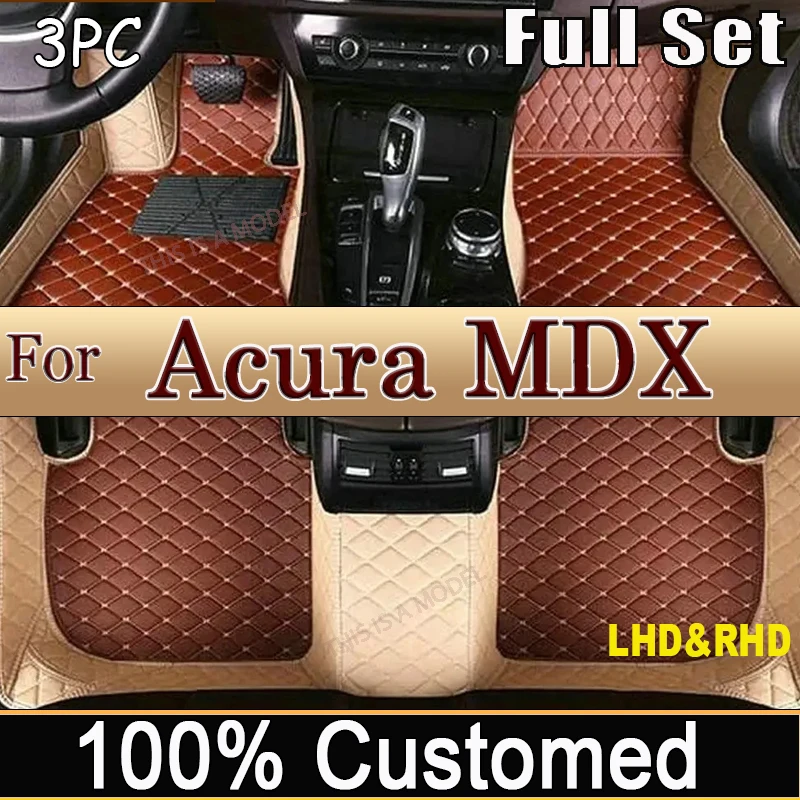 

Автомобильные коврики для Acura MDX YD8 YD9 YE1 2022 2023 2024, 7-местные кожаные коврики, коврик, автомобильные аксессуары