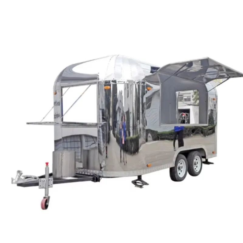 Food Truck Trailer Mobile Restaurant Bubble Tea Coffee Bar Ice Cream Pizza Taco Burger Food Trailers Fully Equipped Customized