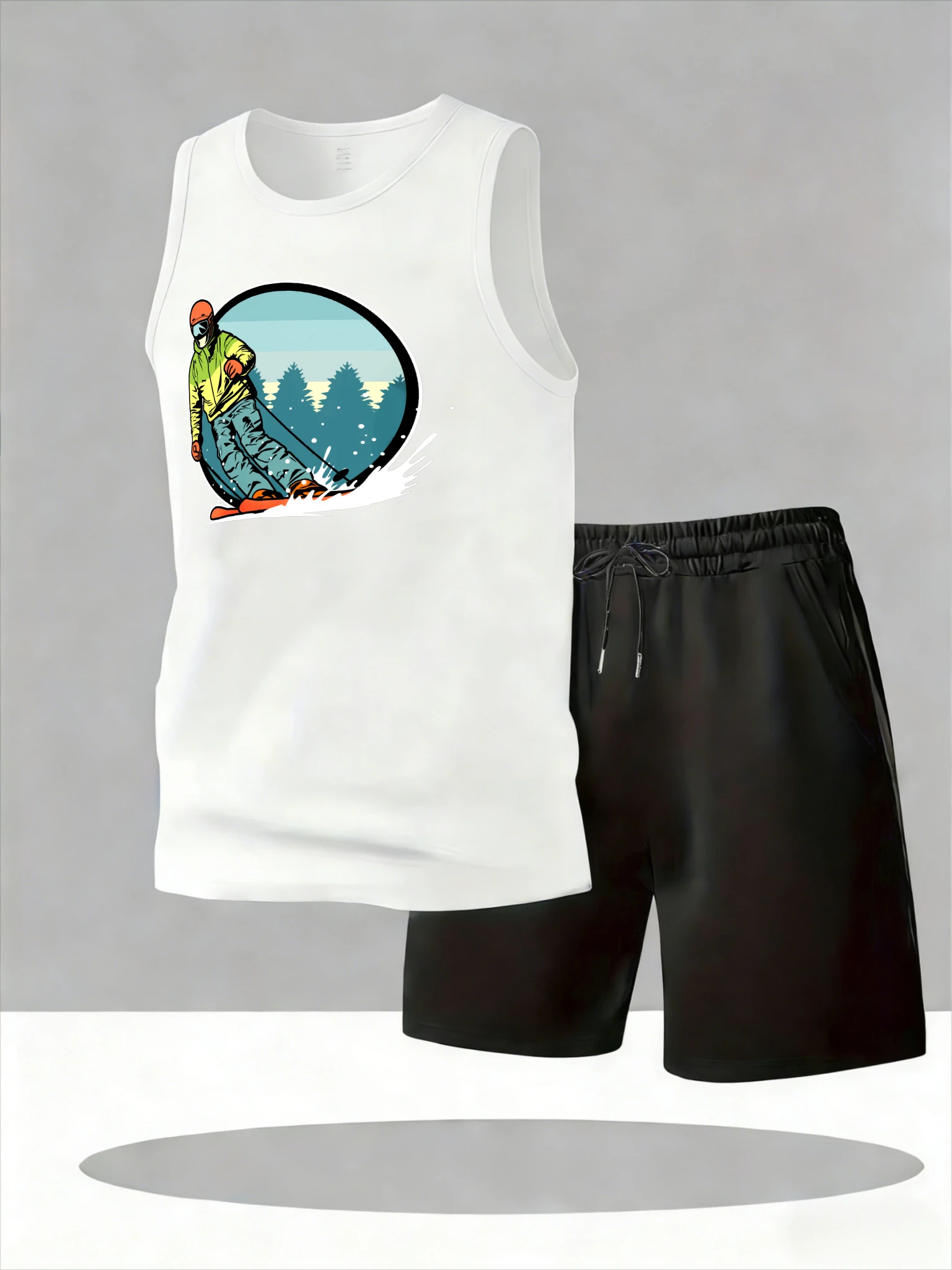 Men's Tank Top Sets 2026 Summer Quick drying Breathable running beach crewneck outfits two piece sports Old money man oversize