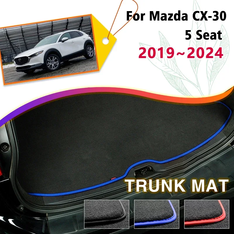 

Car Trunk Mat For Mazda CX-30 DM 2019 2021 2022 2023 2024 5SEAT Boot Cargo Liner Tray Rear Trunk Luggage Carpet Pads Accessories