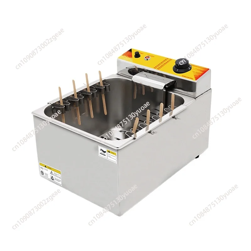 Commercial 12L Cheese Hot Dog Stick Maker Fryer Electric Hot Dog Frying Oven Korea Corn Dog Fryer Machine