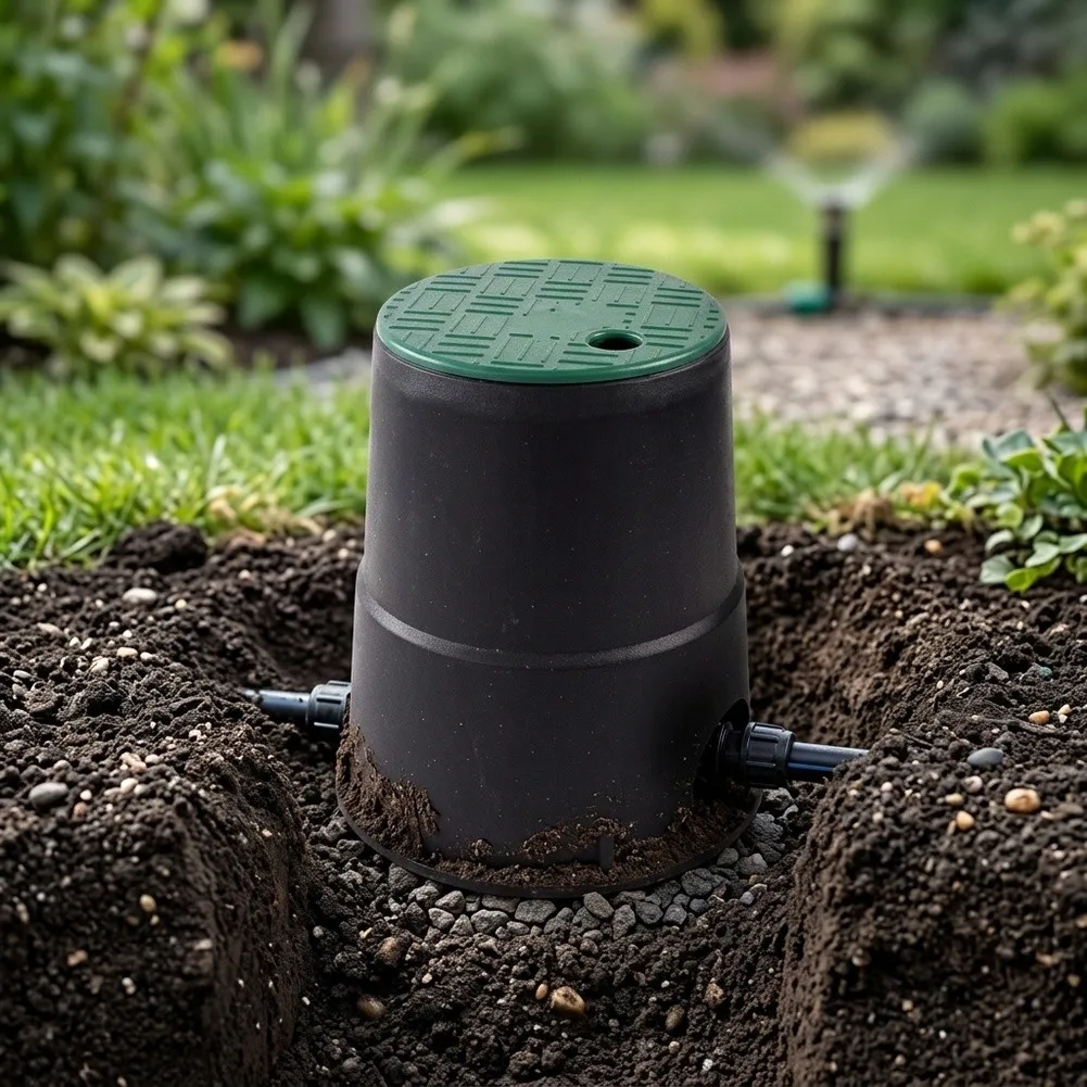 6-inch Landscape Valve Lid Accessing Underground Components Landscape Irrigation Lightweight Design Simple Removal