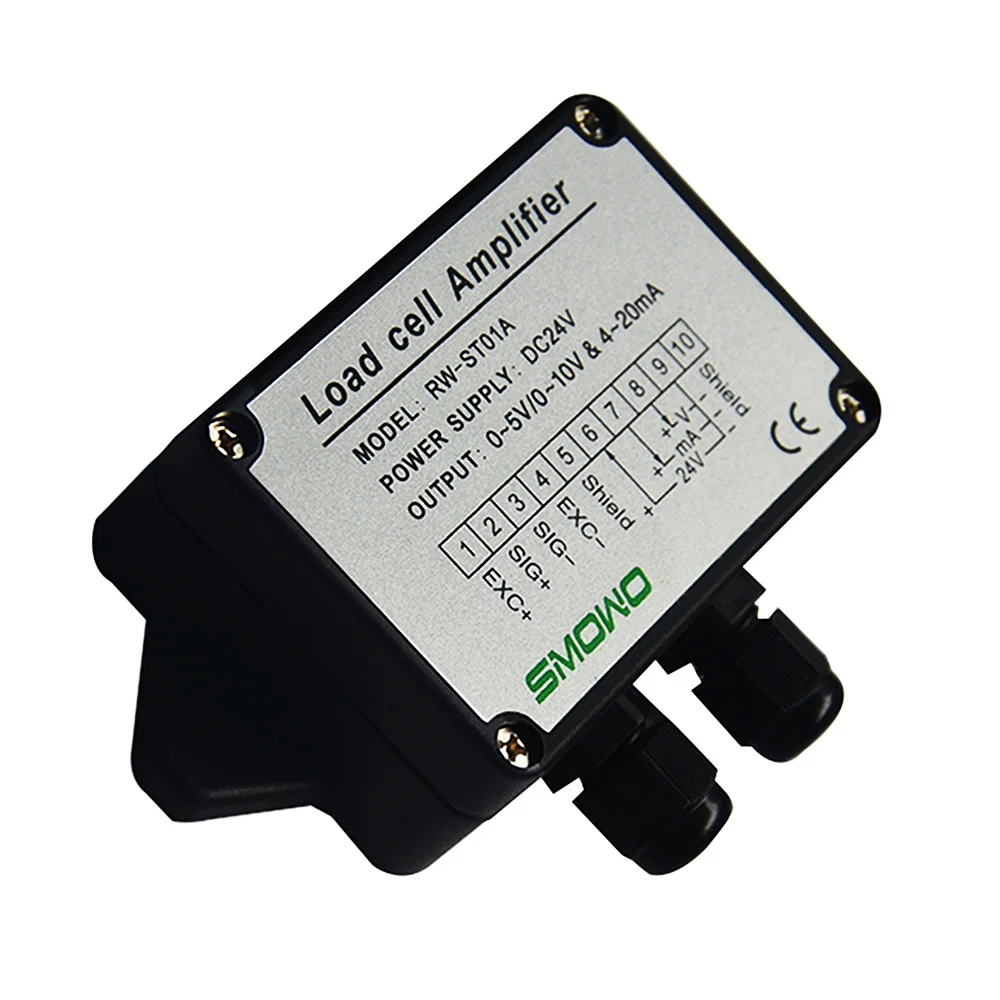 SMOWO RW-ST01A Electronic Scale Weighing Signal Transmitter 0~5V/0~10V/2~24MA Electronic Scale Strain Gauge Load Cell Amplifier