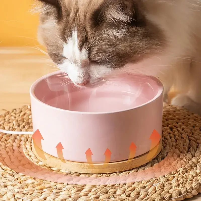 

Pet Dog Constant Temperature Cat Bowl, Ceramic Water Bowl, Dog Warm Water Feeder, Pet Water Bowl, Winter Heating Cat Bowl