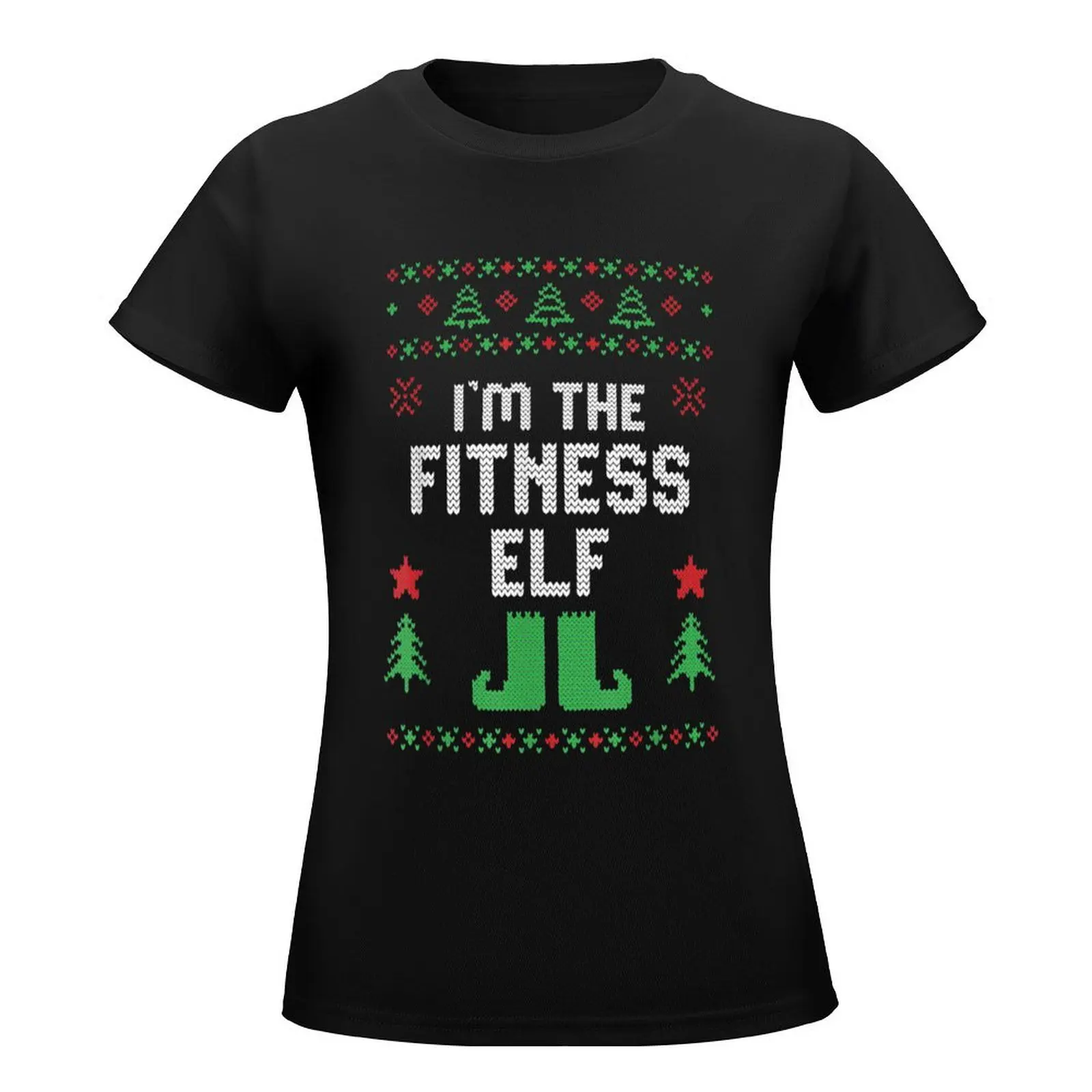 Fitness Elf Ugly Christmas Costume Matching Family Group T-Shirt cute clothes oversized aesthetic clothes ariat shirts for Women