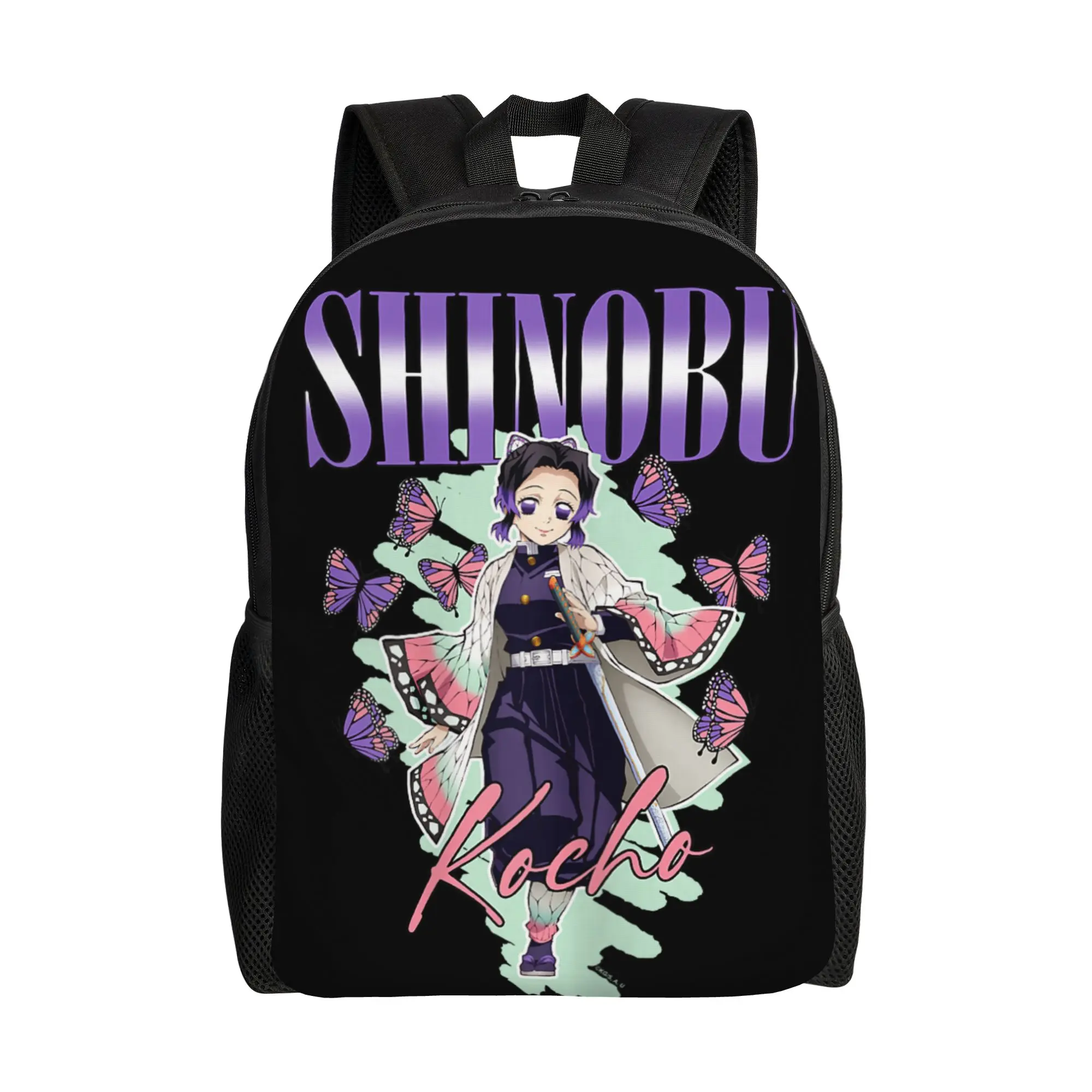

Bandai backpacks Demon Slayer Kimetsu no Yaiba Shinobu Kocho Swift Butterfly Daypack mochila Journey Retro Washable Rucksack
