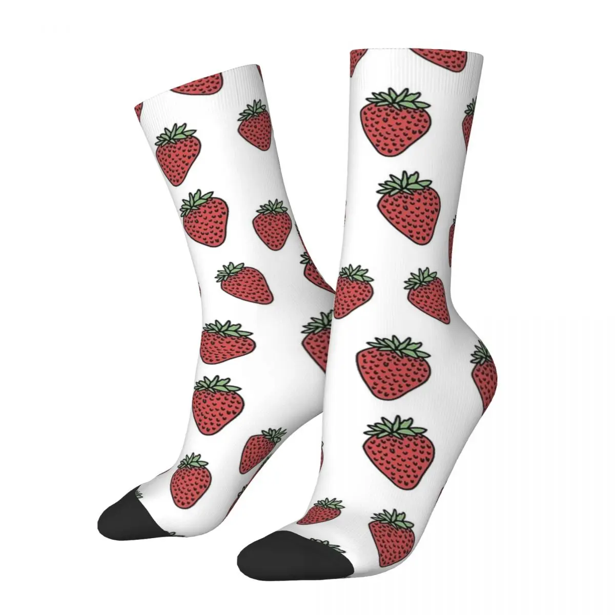 

Winter Warm Colorful Unisex Strawberry Days Socks Cute Cartoon Fruit Non-slip Skateboard Socks