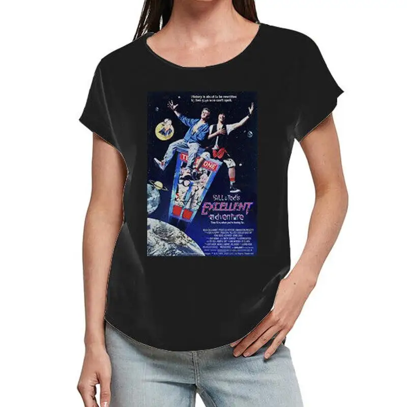 تي شيرت Autorised a Becco E Ted s ملصق فيلم Affligger Donna Lungo Ringrosso