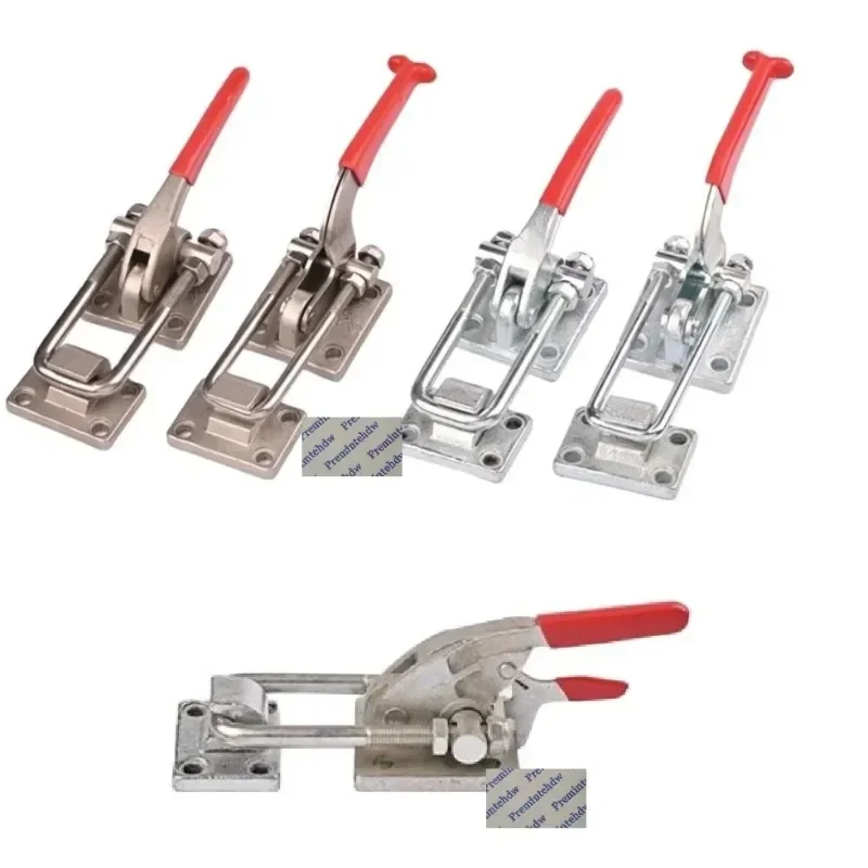 1Piece Cast Steel Heavy Duty Toggle Hasp Clamp Latch With Adjustable U Bolt Hook Trailer Machine Equitment Quick Release