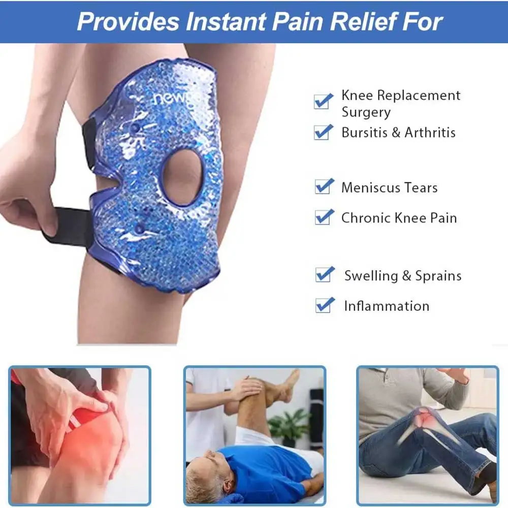 Reusable Knee Pads Medical Gel Ice Pack For Sports Injuries Hot Cold Compress Therapy Wrap After Knee Surgery Pain Relief