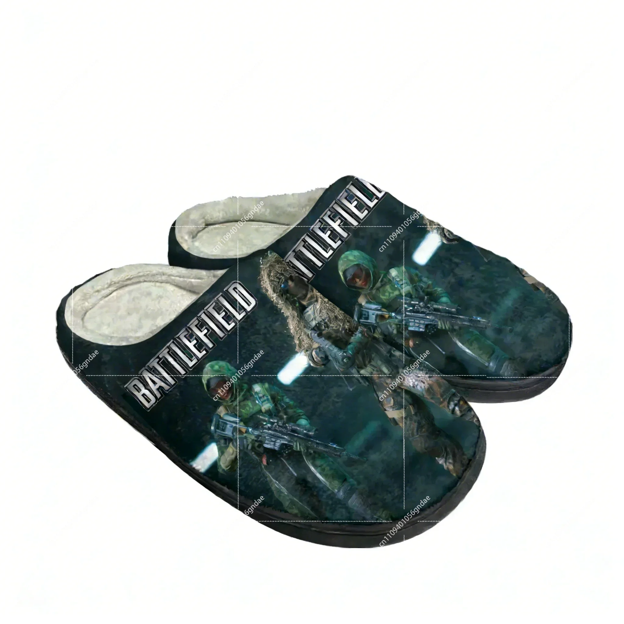 

Battlefield Home Cotton Slippers Hot Cartoon Game Mens Womens Plush Bedroom Fashion Casual Keep Warm Shoes Tailor Made Slipper