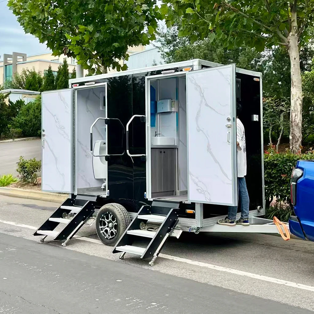 Multi-Functional Outdoor Mobile Toilet Trailer Toilet Shower Integrated Customized for Outdoor Team Building Activities