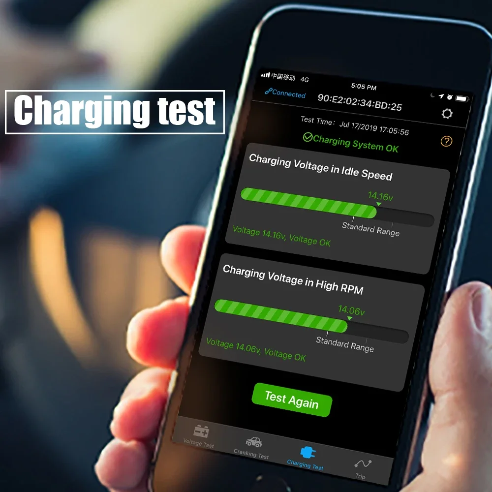 ANCEL BM300 Tester batteria 12V Bluetooth auto circuito elettrico Test di avviamento strumento diagnostico ISO Android analizzatore di Test di