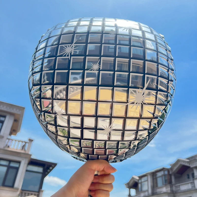 3/6/12Pcs 22 Inch Silver 4D Balloon Suitable For Wedding Decorating Birthday Bachelor Parties Disco Party Scenes