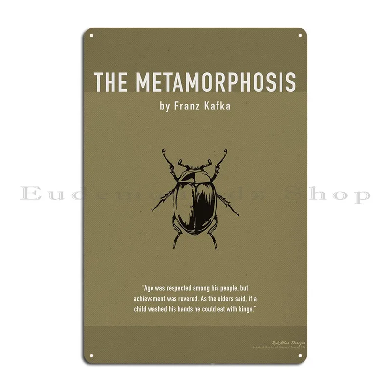 The Metamorphosis Book Art Metal Sign Kitchen Sign Cinema Custom Home Tin Sign Poster