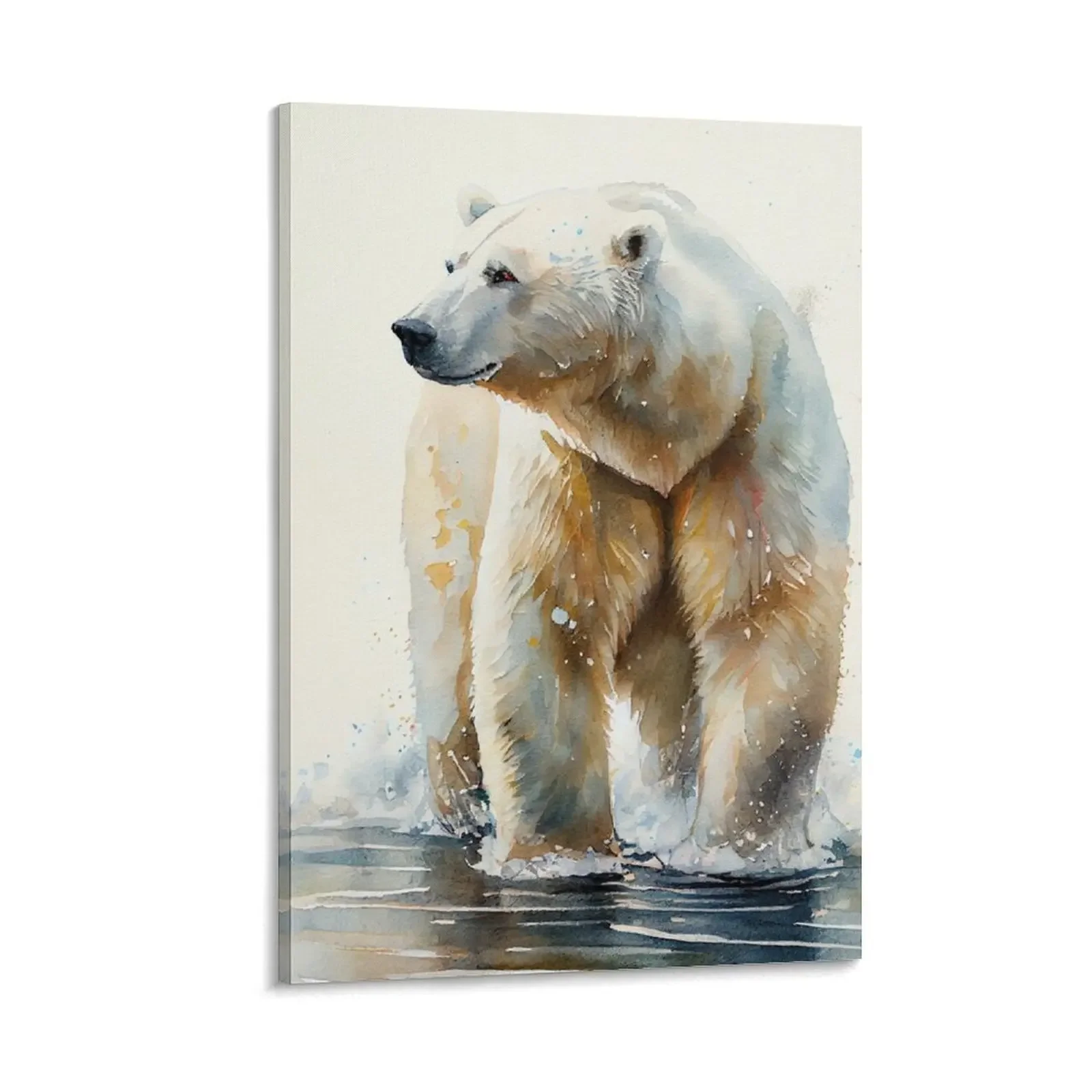 

Polar bear - Watercolor paint Canvas Painting room decoration photos for living room luxury home decor
