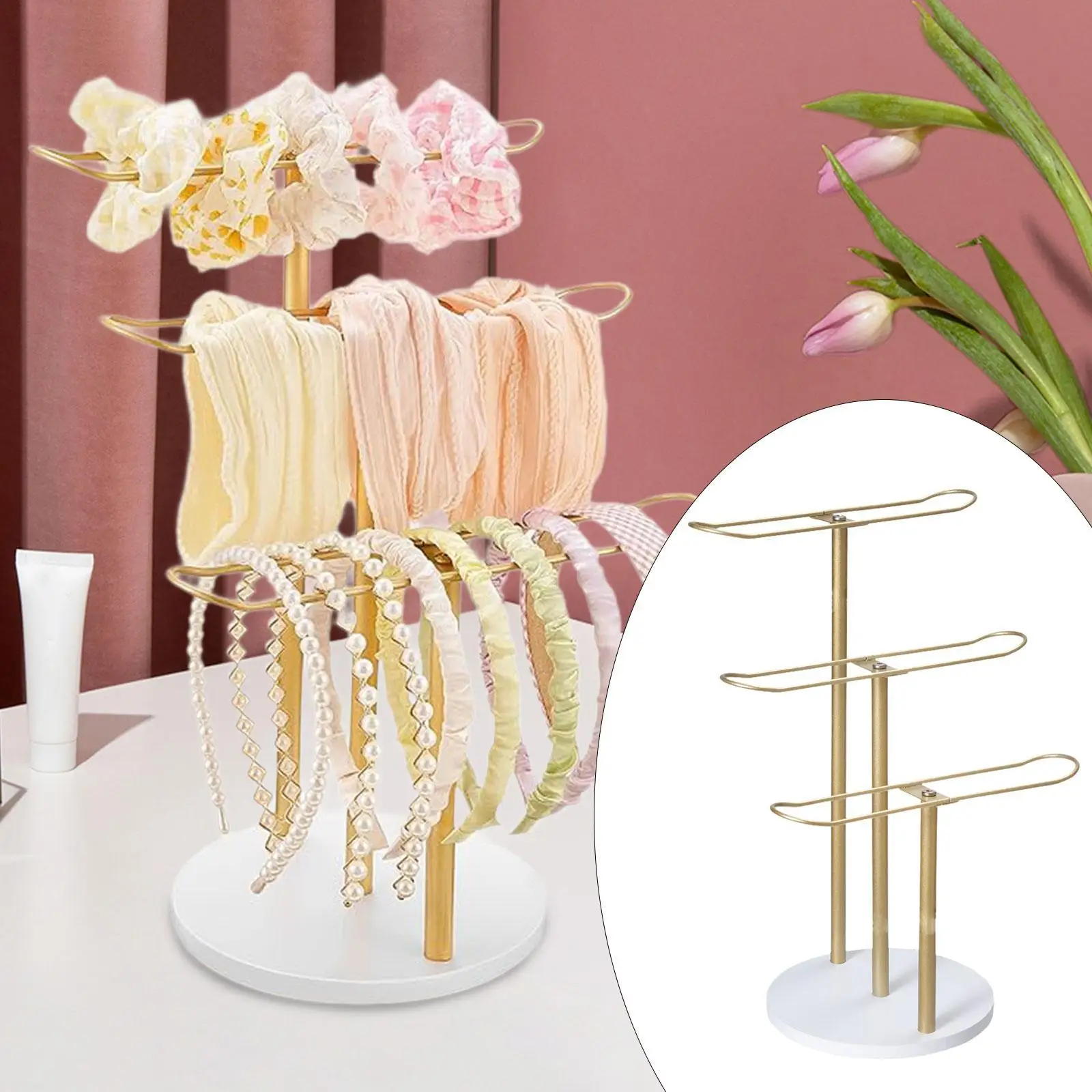 Headband Organizer Metal Jewelry Display Rack for Jewelry Hairband Hair Clasp