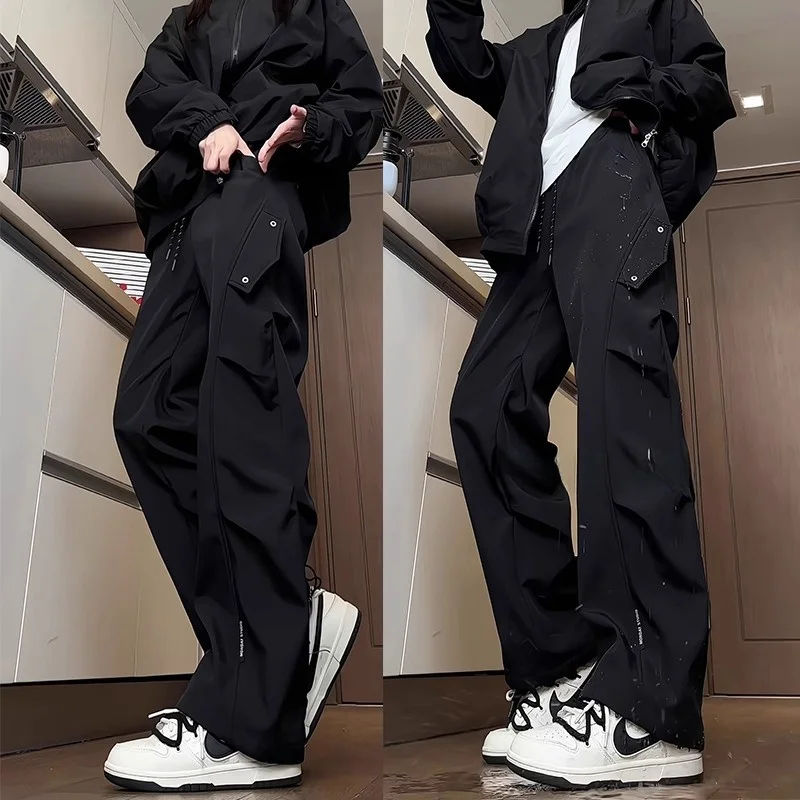 

Outdoor Waterproof Windproof Fce Lined Hiking Trousers Men's Casual Trousers Cuffed Loose Fit Workwear Trousers