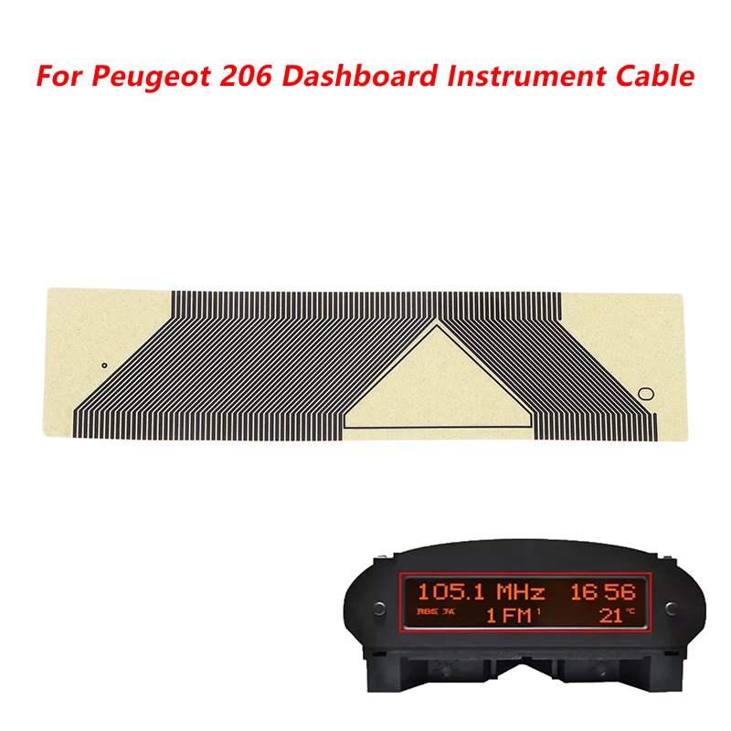 For 206 4 Bulbs Dash Board Computer Info Display Instrument Cable Replace Automobiles Accessories Pixel Repair Ribbon Cable