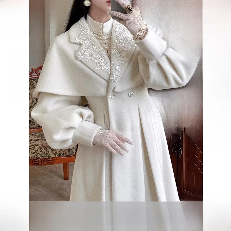 

Tailoring Academy AS662 Hepburn Style Long Woolen Coat Waist-Cinching Paper Pattern Women's Outerwear Customization Service