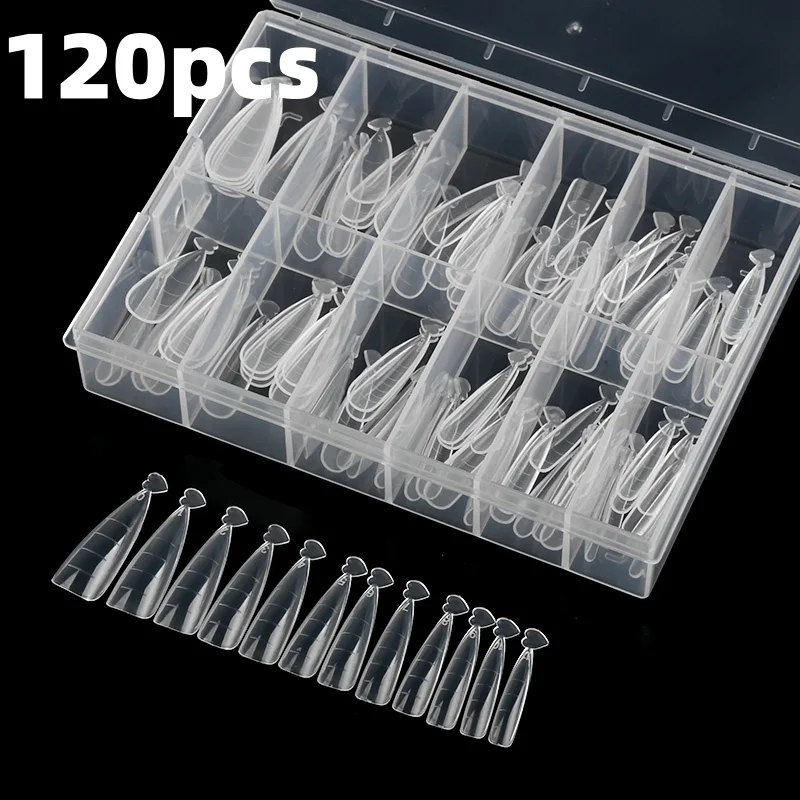 

120 шт., кристаллическая форма для наращивания ногтей со шкалой, типсы для дизайна ногтей, модель без бумаги, клей для наращивания ногтей, формы для маникюрных салонов * TD