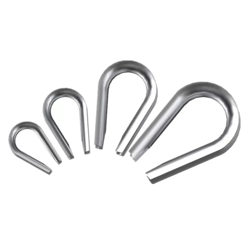 M1.5 M2 M3 M4 M5-M16 304 Stainless Steel Cable Wire Rope Protective Sleeve Thimbles Rigging Chicken Heart Ring Fixing Workpiece