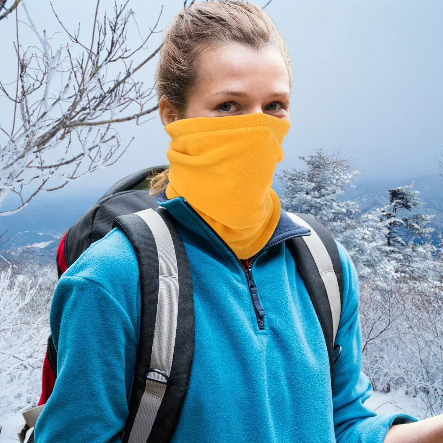 Bufandas de lana a prueba de viento fulares para hombre y mujer, Tubo Bandana, bandanas pañuelo máscara suave de media cara, esquí, Snowboard, calentador de cuello, moda