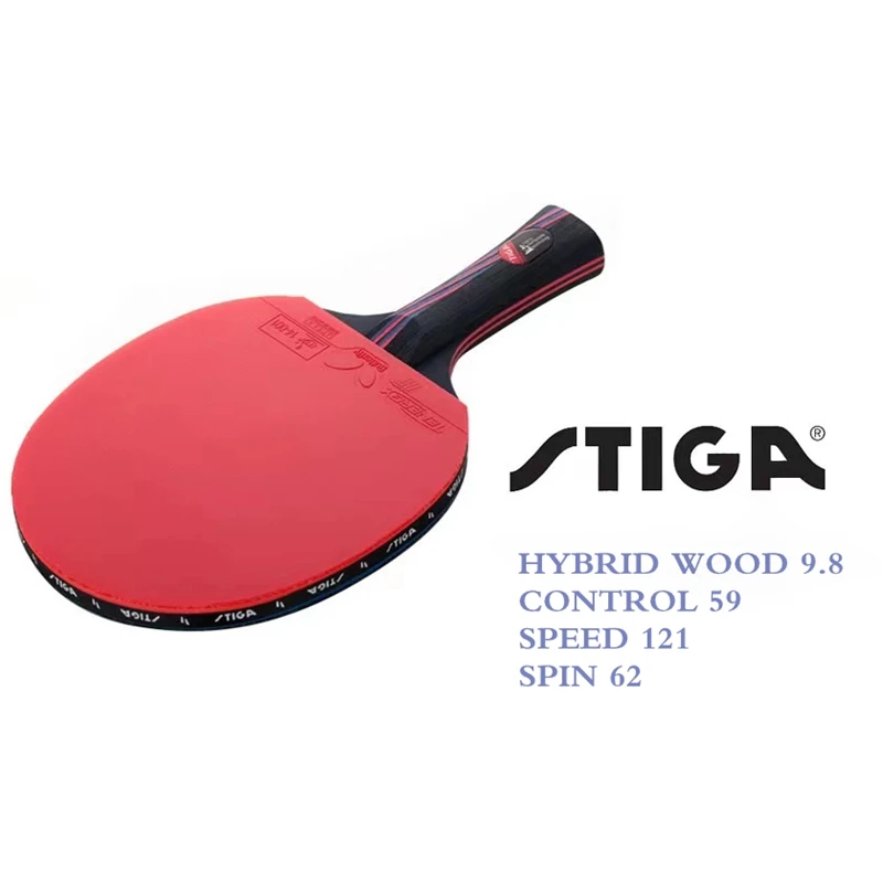 Hybrid Wood 9.8 Table Tennis Racket Assembled With Pimples In Blue Sponge Table Tennis Rubber Long Handle Ping Pong Bat