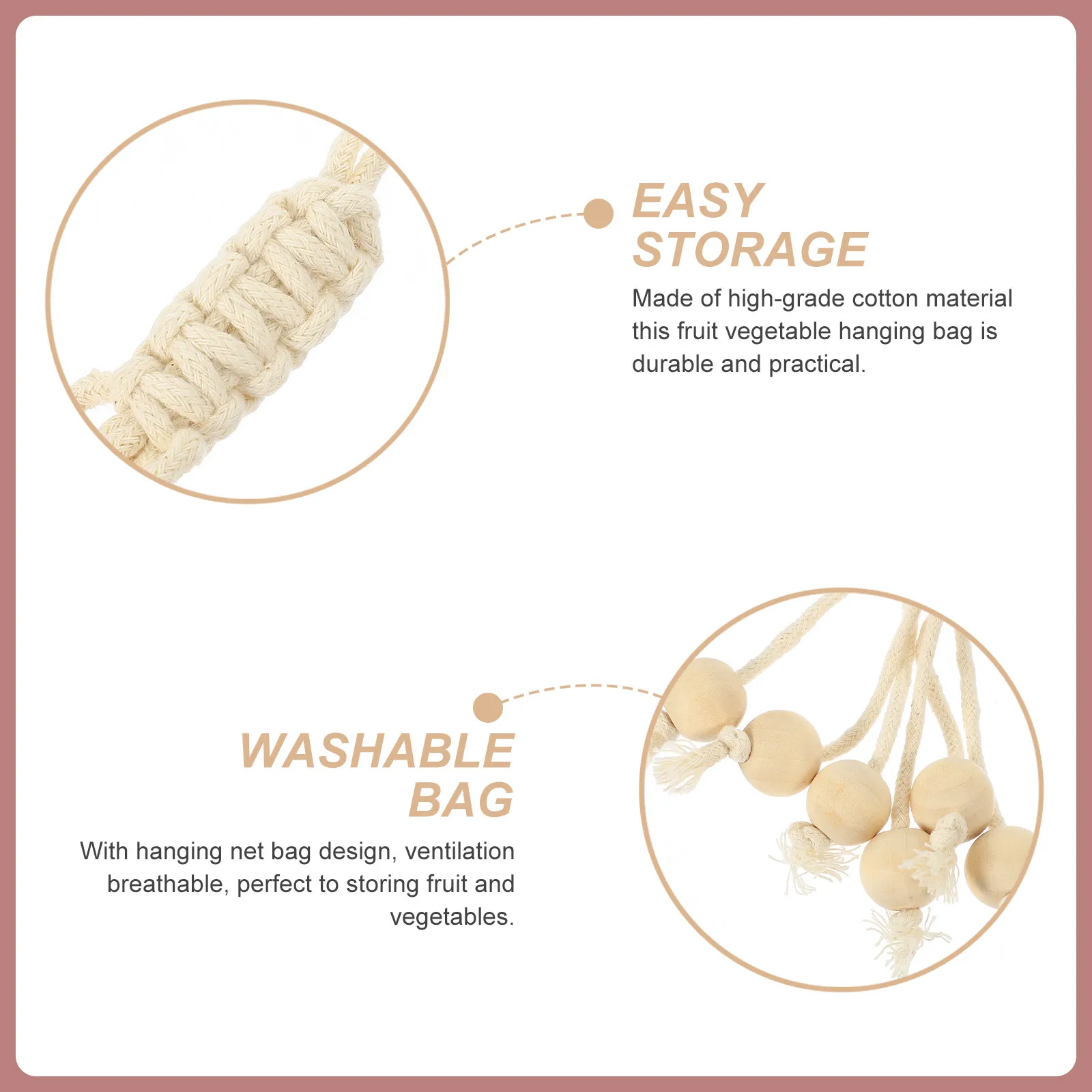 Banana Storage Hanging Kit Cotton Rope Handwoven Organizer Under Cabinet Hanger Macrame Banana Rack Fruit Holder Kitchen Decor - view 3