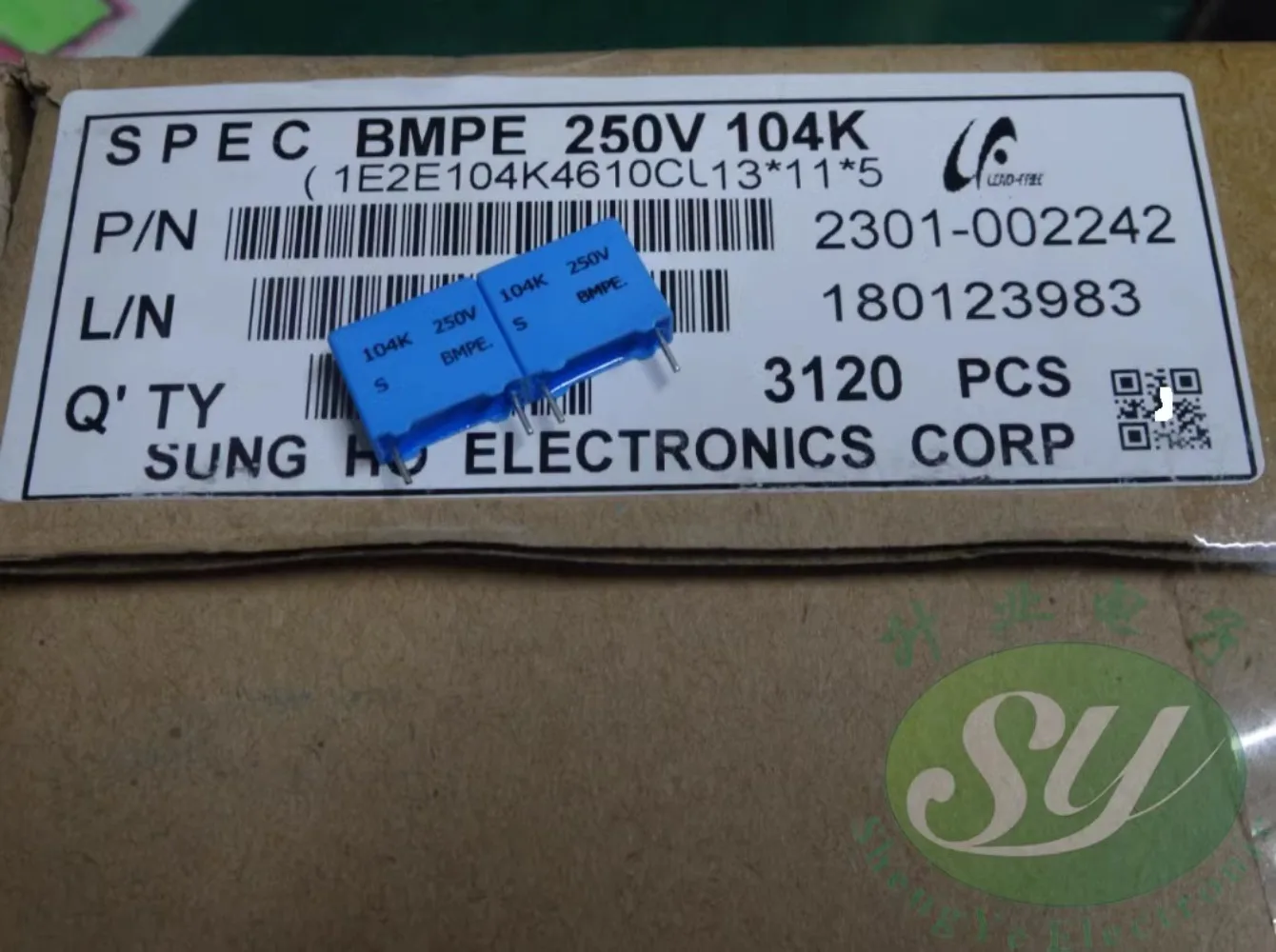 

20 шт. SUNG HO BMPE 0,1 мкФ/250 В 100nf u1 104 новый пленочный конденсатор 10 мм