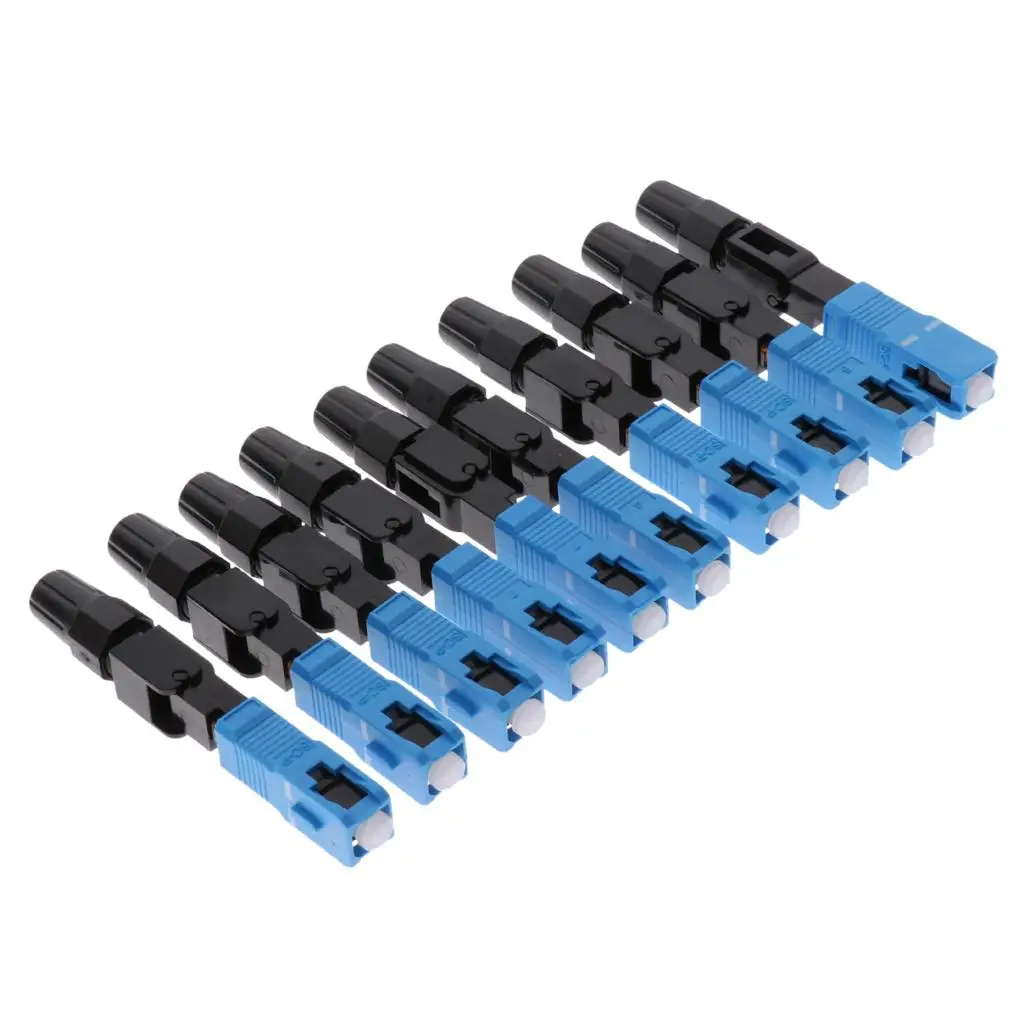 10x FTTH SC / UPC singlemode fiber optic cable quick connection adapter