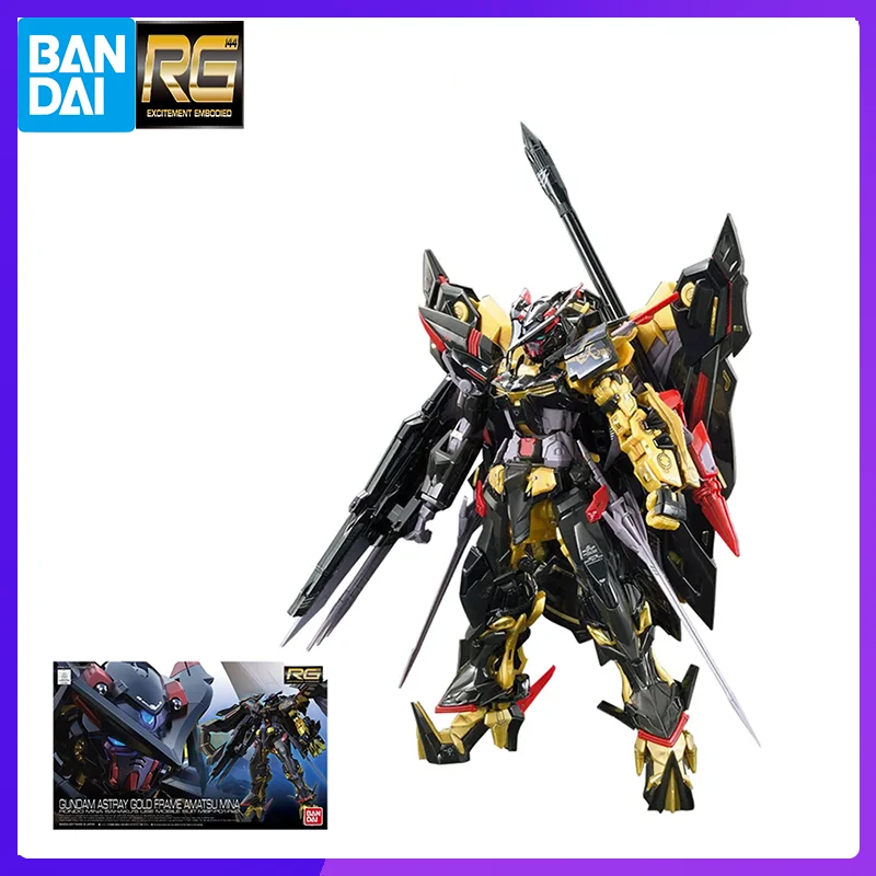 

В наличии Bandai RG 1/144 MBF-P01-Re2 GUNDAM ASTRAY GOLD оригинальная модель аниме-фигурки, модель игрушки для мальчиков, экшн-коллекция в сборе из ПВХ