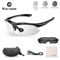 WEST BIKING Cycling Glasses Photochromic Sunglasses UV Protection Outdoor Sport Climbing Fishing Driving Goggles Bike Eyewear