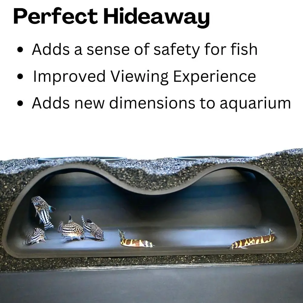 Multifunktionaler Aquarium-Untergrundtunnel, Höhle unter Kies, Kurvtunnel, Aquarium-Dekoration, Tunnelhöhlen, Fischbecken-Dekoration