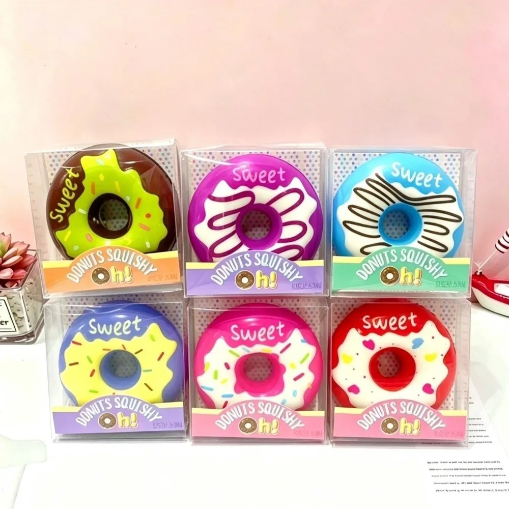 Soft Rubber Stress Relief Toy Oversized Size Anti-Anxiety Feature Egg Donut Squeeze Toy Slow Rebound Design Slow Rebound Toy