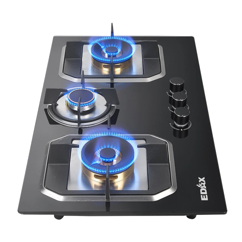 Hot sale fashion attractive design recessed stove combination gas hob 3 burners built in gas stove kitchen gas cooktops