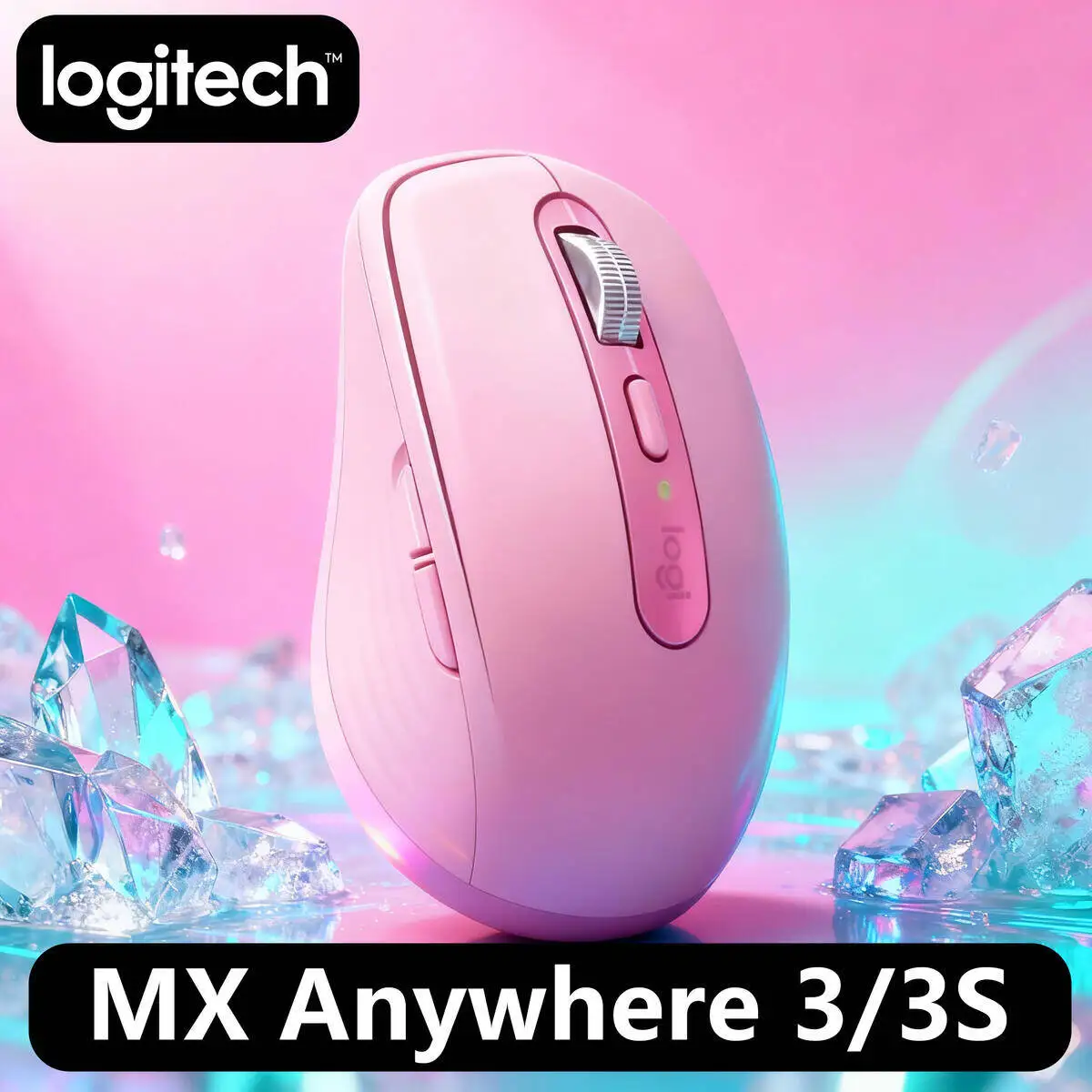 

Logitech MX Anywhere 3S Ergonomic Mouse - Wireless, Darkfield Sensor, 8000 DPI, MagSpeed, USB-C Charge, Logi Bolt, Windows