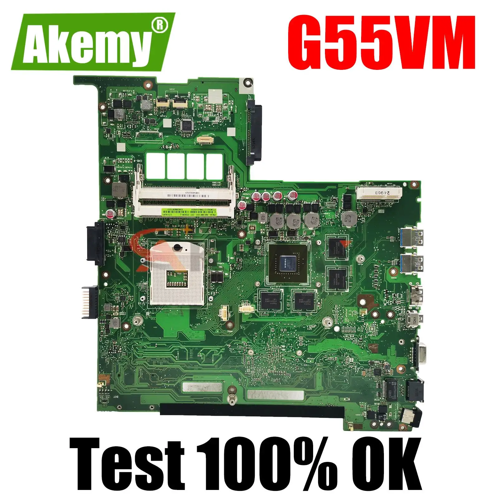 

Основная плата G55VM REV 2.1 для ASUS G55VW, материнская плата для ноутбука DDR3 GTX660M, графика